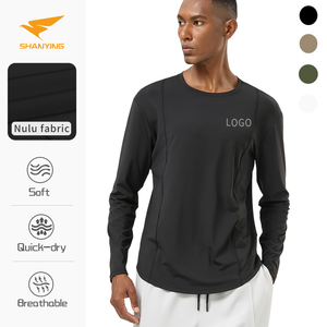 Chemises respirantes d'été à séchage rapide, coupe ajustée, t-shirts de sport à manches longues pour hommes, vêtements de musculation et de fitness - Product Image 5