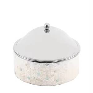Plat à chafing ovale en acier inoxydable avec poignées dorées, couvercle en dôme, support double combustible, chauffe-plats de buffet - Product Image 3