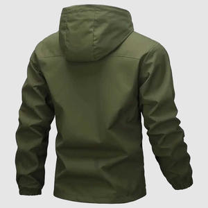<b>Men</b> Hooded Soft Windbreaker <b>Jacket</b> Lightweight Waterproof Casual Zip Front Outdoor Breathable Comfortable Winter Everyday - Product Image 2