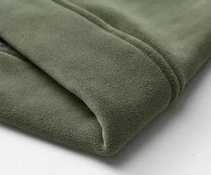 Unisex Olive Green Hooded Denim <b>Racer</b> <b>Jacket</b> Zipper Closure Waterproof Winter Wear Regular Fit Sherpa Lining Logo Front - Product Image 5