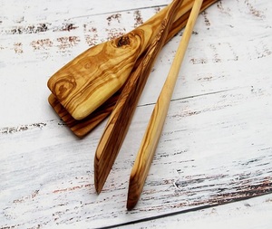 Pince à pain en bambou, design moderne, légère, écologique, à long manche, ustensile de cuisine pour fromage et bacon - Product Image 3