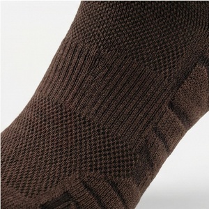 <b>Men's</b> Ankle <b>Socks</b> Solid Color Knitted Regular Style Daily Wear <b>Brown</b> - Product Image 5