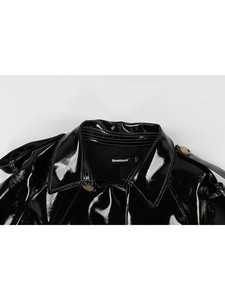 Vestes en peau de mouton exclusives pour femmes, manteaux longs en cuir véritable élégants pour femmes, manteaux longs classiques de mode en gros - Product Image 6