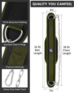 Ceinture de dips confortable pour dips et tractions avec poids, ceinture de dips abordable avec fixation de chaîne sécurisée - Product Image 3