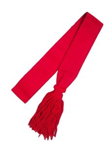 Faja de lana OEM, fajas de cintura teñidas lisas rojas de punto personalizadas o faja uniforme ceremonial tejida, longitud estándar - Product Image 6