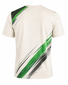 Camiseta de Manga Corta para Hombre con Logotipo Frontal, Sólida, Transpirable, Corte Regular, Cuello Redondo, Tejido de Felpa, 100% Algodón - Product Image 5