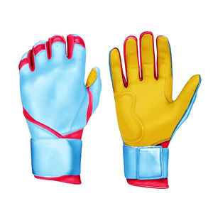 Gants de frappe de baseball avec logo personnalisé, gants de baseball pour hommes, gants de softball en cuir, vente en gros - Product Image 1
