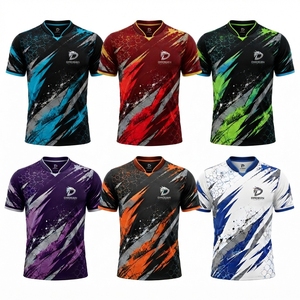 Camiseta Deportiva Corta al Por Mayor, Premium, de Spandex/Poliéster, con Estampado de Grafiti de Fútbol, Antibacteriana, Ecológica, de Secado Rápido y Transpirable - Product Image 6