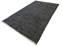 Tapis indien moderne fait main en jute, à poils plats, tissé, antidérapant, réversible, à rayures texturées, pour salon, chambre, hôtel, ensembles de tapis