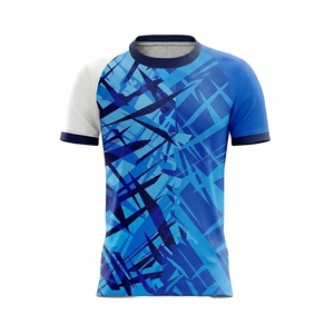 Maillot de football à imprimé géométrique pour homme, manches courtes, polyester respirant, col rond, vêtements de sport toutes saisons - Product Image 6