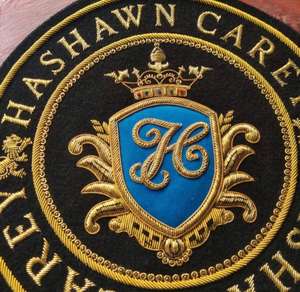 Écussons brodés sur mesure de luxe de haute qualité, fil de bullion, effet 3D en relief, résistants à l'eau, vente en gros, crête de mode - Product Image 3