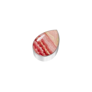 Natural Creations 6 Pack Rhodochrosite Pendant Necklaces Silver Plated Stainless Steel Minimalist Everyday Wear Unisex Jewelry - Product Image 4