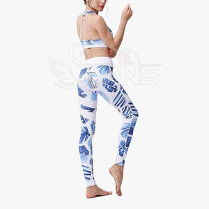 Conjunto de Yoga para Mujer al por Mayor, Diseño de Última Moda, 2 Piezas, Spandex/Nylon Transpirable, Logotipo Frontal, Sostenible - Product Image 2