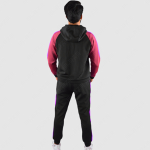 Vente en gros de survêtements d'entraînement de gymnastique, Sports de fitness, survêtement de jogging pour hommes avec panneau de couleur contrastée - Product Image 3