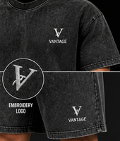 Conjunto de Verano Transpirable de Dos Piezas con Logotipo Personalizado, Pantalones Cortos y Camiseta con Lavado Ácido y Lavado a la Piedra, 100% Algodón, Tallas Grandes
