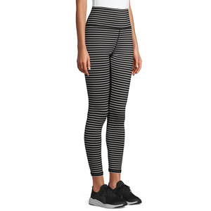Leggings de yoga à taille haute élastique avec logo personnalisé, couleur personnalisée, spandex/polyester respirant, leggings pour femmes - Product Image 5