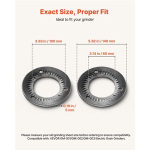 2 Dischi di Ricambio in Ghisa per Macinacereali Elettrico, Piastre di Macinazione a Secco Compatibili con Mulino per Farina - Product Image 3