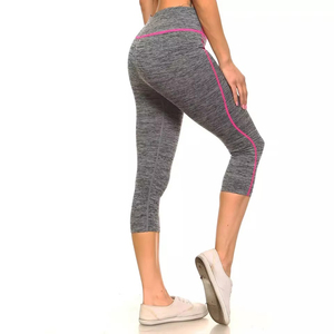 Meilleur Prix Leggings Capri Confortables Taille Haute pour Femmes Dernière Mode Respirants Entraînement Service OEM pour Adultes Personnalisé - Product Image 3