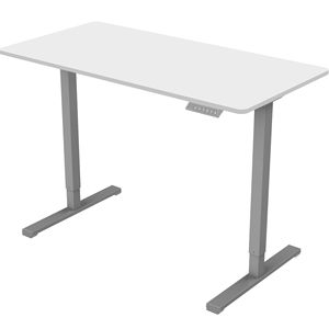 Scrivania Elettrica Regolabile in Altezza 48 x 24 Pollici per Ufficio Domestico, Postazione di Lavoro per Computer, Telaio Grigio con Funzionalità Avanzate - Product Image 2