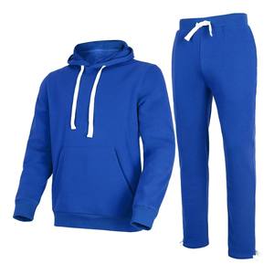 Wholesale Price Winter Streetwear Solid Unisex Tracksuit Hooded Drawstring <b>Jacket</b> Jogger Set Athletic Sportswear Training - Product Image 3