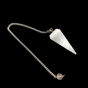 Péndulo de Selenita Blanca Natural Tallada, Gema para Radiestesia, Amuleto de Feng Shui, Amor de Hadas, Reiki, Meditación de Chakras, Venta al por Mayor - Product Image 4