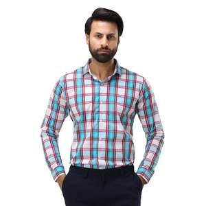 Chemises à carreaux pour hommes personnalisées en gros, chemises décontractées en coton fin à manches longues pour hommes, prix abordable, logo et design personnalisés - Product Image 1