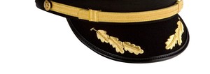 Custom Airline Cap Crown Gold Braid Strap <b>Black</b> Visor Embroidered <b>Wing</b> Badge Aviation Cap - Product Image 4