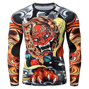 ออกแบบโลโก้ของคุณเองบนเสื้อแรชการ์ดแขนยาวแบบซับลิเมชั่นสำหรับ MMA, BJJ - Product Image 1