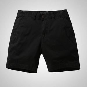 Shorts Bermuda en toile noire unie pour homme, décontractés, avec cordon de serrage, logo sur le devant, poches obliques et séchage rapide - Product Image 1