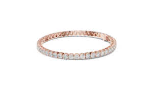 Pulsera de tenis clásica de oro con diamantes, pulsera de eternidad completa con diamantes redondos creados en laboratorio, regalo de lujo para ella - Product Image 4