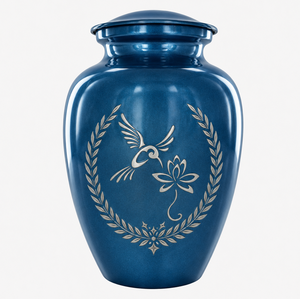 Nueva urna de cremación personalizada con diseño de pájaro y encaje, ecológica y duradera, con pegatina con foto para cenizas de mascotas, esmaltada para funeral. - Product Image 2