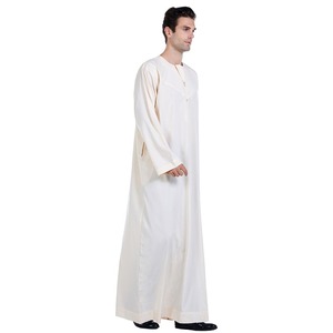 Túnica Musulmana para Hombre, Jubba Árabe, Kandura Islámica, con Logotipo Personalizado, OEM, ODM, Lisa, de Manga Larga, Estilo Dubái - Product Image 5