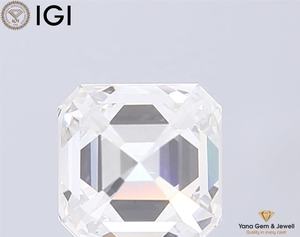 Diamant de laboratoire CVD taille Asscher 2,50 carats couleur E pureté VVS2 avec certificat IGI pour une élégante bague solitaire - Product Image 4