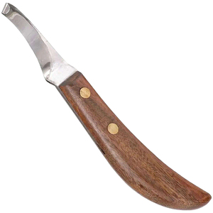 Cuchillo para Pezuñas de Alta Resistencia con Hoja Afilada para Recortar, Herrar y Cortar Pezuñas de Caballos, Mango de Madera Duradero, Herramienta Profesional para Herradores - Product Image 1