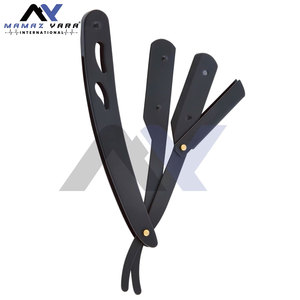 Navaja de Barbero Recta para Hombre, Kit de Navaja de Una Sola Hoja Premium, Acero Inoxidable, Elección del Barbero, Negro Elegante - Product Image 2