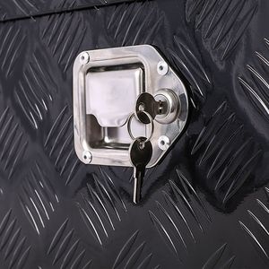 Caja de herramientas de aluminio resistente de 30 pulgadas, almacenamiento de cama de camión con llaves de bloqueo, organizador de recogida de remolque RV para exteriores, caja negra debajo de la carrocería - Product Image 5