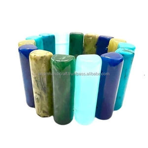 Branded Customized Top Quality Handcrafted Customized Color Resin Fashion Jewelry Strand Bracelet for Women From India. - Product Image 1