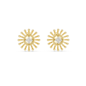 Boucles d'oreilles en or jaune 14 carats avec diamants de laboratoire ronds pour femmes |   Cadeau d'anniversaire |   Nouveau diamant cultivé - Product Image 1