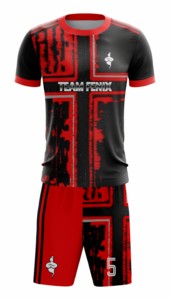 Camisetas de Fútbol Personalizadas 100% Poliéster, Transpirables, de Secado Rápido, Manga Corta, Verano, Logotipo Impreso por Sublimación, Uniformes de Fútbol de Malla - Product Image 4