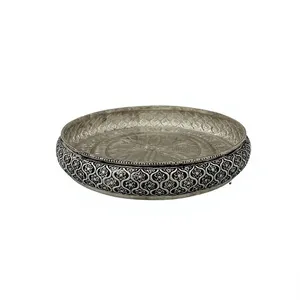 Urli floral plat à fines sculptures - Product Image 1