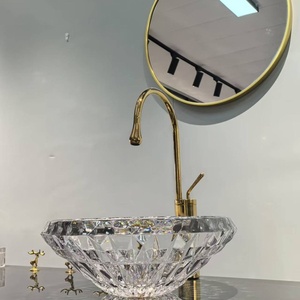 Lavabo de Cristal Ahumado de Lujo, Duradero y Artístico, Lavabo de Vidrio para Encimera, Lavabo Moderno de Diseño para Baño - Product Image 2