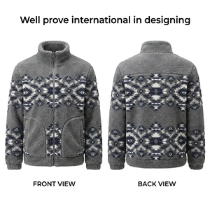 Blouson Bomber Unisexe en Polaire Lourd 400 GSM pour Manteau de Printemps Doux Coupe-Vent Imperméable Camouflage Polyester/Coton - Product Image 5