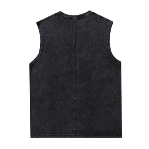 Camiseta sin mangas con estampado personalizado y lavado ácido 2026, camiseta sin mangas desgastada, camisetas sin mangas transpirables para hombre - Product Image 4