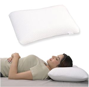 La mejor almohada ergonómica de espuma viscoelástica Cervical de alto ajuste, diseño curvo de 2 lados, cuello tejido, nueva función de tendencia, posicionador - Product Image 1