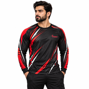 Jersey de Ciclismo de Manga Larga para Equipo, Camiseta Deportiva Personalizada de Alto Rendimiento, Transpirable, Ligera y que Absorbe la Humedad - Product Image 1