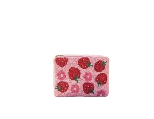 Handmade Colorful Beaded Coin <b>Purse</b> for Teens Customizable Pocket Money Wallet <b>Cute</b> Style Zipper Closure Wholesale - Product Image 1