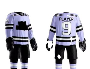 Nuevo Conjunto de Uniforme de Hockey sobre Hielo para Hombre, Manga Corta, 100% Poliéster, Tela Resistente, Secado Rápido, Transpirable, Antibacteriano - Product Image 4