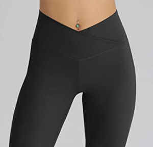 Leggings de Yoga de Cintura Alta con Logotipo Personalizado, de Secado Rápido, Elásticos, Levanta Glúteos, Ajustados, de Pierna Ancha y Acampanados, para Mujer, Ropa Deportiva para Gimnasio y Fitness - Product Image 5