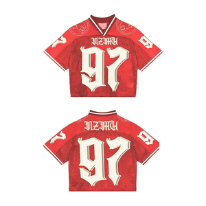 Custom Made Men's American Football Jersey High Quality Breathable Short Sleeve Plus Size Sublimation Printed Mesh UPF 50 - Product Image 5