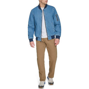 Chaqueta Bomber MA-1 Vintage para Hombre, de Mezclilla, Acolchada, Transpirable, con Cierre de Botones de Cuerno - Product Image 2